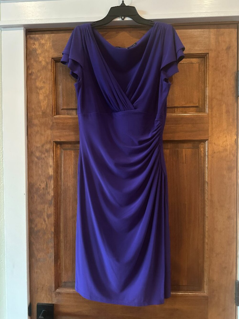 Lauren Ralph Lauren Elegant Purple Dress – Flattering Midsection, Size 10